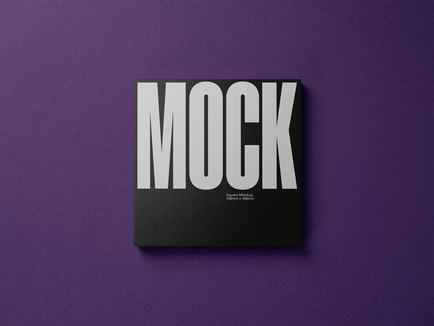 Square card with 'MOCK' headline and darker bottom gradient