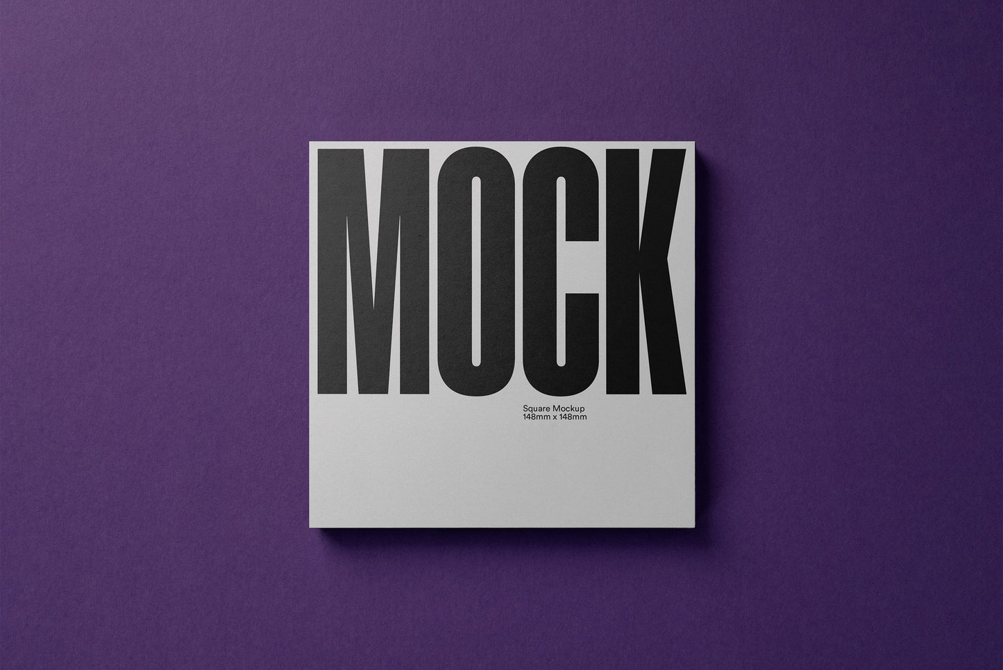 Square Card Mockup on a paper background